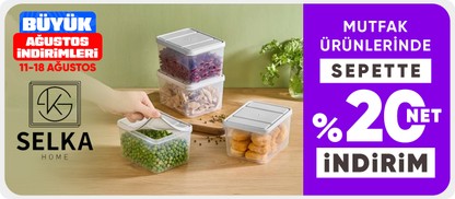 Selka Home Ürünlerinde Sepette %20 net indirim