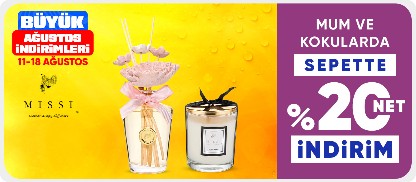 Missi Home mum ve kokularda Sepette %20 net indirim