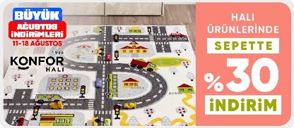 KonforHalı Ürünlerinde Sepette %30 İndirim
