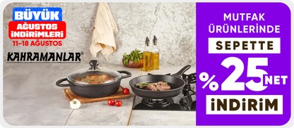 Kahramanlar ürünlerinde Sepette %25 net indirim