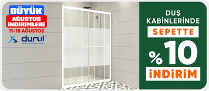 Duş kabinlerinde sepette %10 indirim