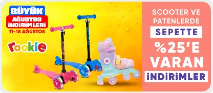 Rookie Scooter ve Patenlerde Sepette Net %25'e Varan İndirim