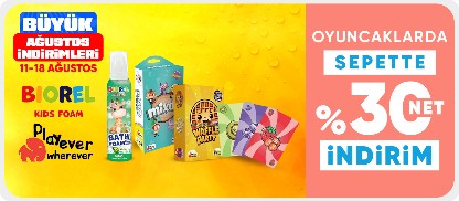 Playever ve Biorel Markalı Oyuncaklarda Sepette Net %30 İndirim