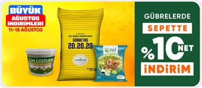 Gübrelerde sepette %10 net indirim