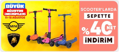 Lamborghini & Mini Cooper Scooterlarda  Sepette Net %40 İndirim