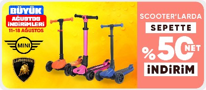 Lamborghini & Mini Cooper Scooterlarda  Sepette Net %40 İndirim