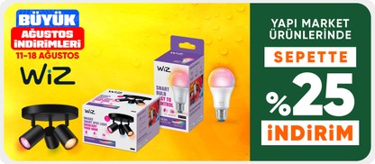 Yapı market ürünlerinde sepette %25 indirim