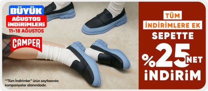 Camper Türkiye ürünlerinde Sepette %40'a varan indirime ek %20 indirim 