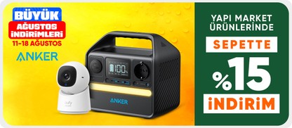 Yapı market ürünlerinde %15 indirim