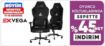 Exvega oyuncu koltuklarında Sepette %45 net indirim