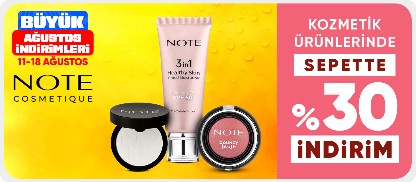 Kozmetik ürünlerinde %30 indirimler