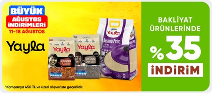 Bakliyat ürünlerinde %35 indirim