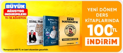 Yeni dönem ders kitaplarında 100 TL indirim