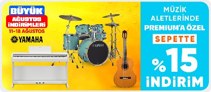 Müzik aletlerinde Premium’a özel sepette %15 indirim