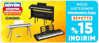 Müzik aletlerinde Premium’a özel sepette %15 indirim