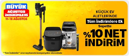 Tüm İndirimlere Ek Küçük Ev Aletlerinde Sepette 10% İndirim Fırsatı