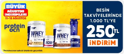 Proteinocean Satıcılı Ürünlerde 1000 TL'ye 250 TL İndirim