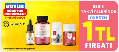 erbatabstore Satıcılı Ürünlerde 2.si 1 TL
