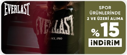 Everlast ürünlerinde 2 adet ve üzerine %15 indirim