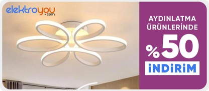 Elektroyou Aydınlatma Ürünlerinde %50 İndirim Fırsatı