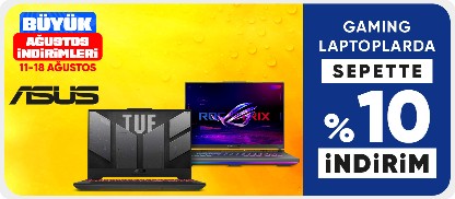 Asus Gaming Laptoplarda Sepette %10 İndirim Fırsatı