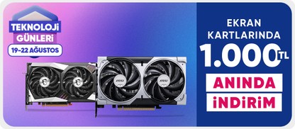 Ekran Kartlarında 1000 TL Kupon Fırsatı