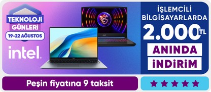 Intel İşlemcili Bilgisayarlarda 2000TL Kupon Fırsatı