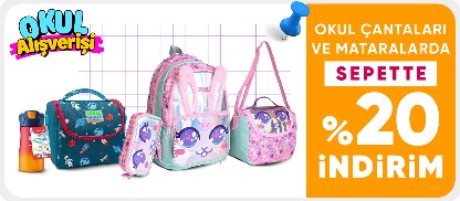 Okul Çantaları ve Mataralarda Sepette %15 İndirim!