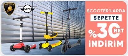 Mini Cooper & Lamborghini Scooterlarda Sepette Net %30 İndirim