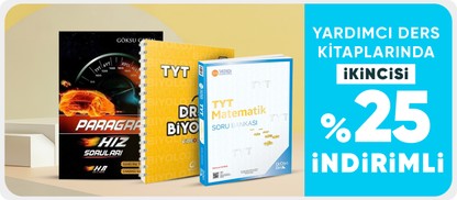 Yardımcı ders kitaplarında  2.si %25 indirimli