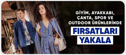 Giyim, ayakkabı, çanta, spor ve outdoor ürünlerinde fırsatları keşfet