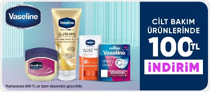 Cilt bakım ürünlerinde  100 TL indirim