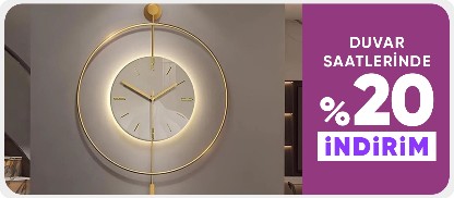 Duvar Saatlerinde %20 İndirim