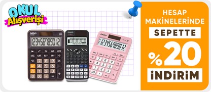 Hesap makinelerinde sepette %20 indirim