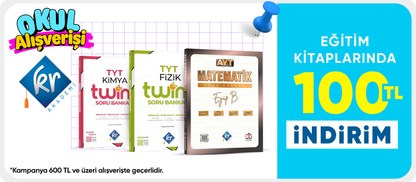 Eğitim kitaplarında 100 TL indirim