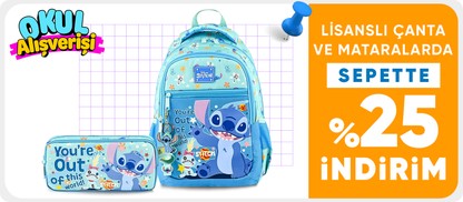 Lisanslı Okul Çantalarında Sepette %25 İndirim
