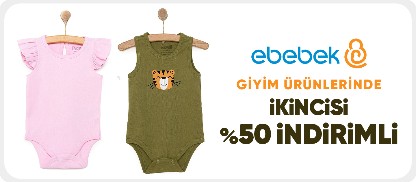 Giyim ürünlerinde  2.'si %50 indirimli