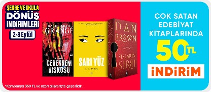 Çok satan edebiyat kitaplarında  50 TL indirim*