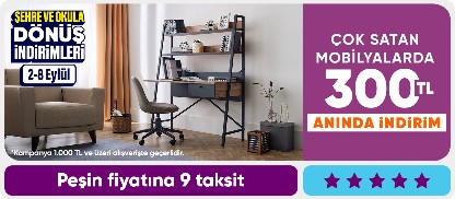 Çok satan mobilyalarda 1.500 TL'ye 300 TL kupon