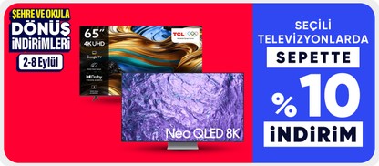 Seçili Televizyonlarda %10 Sepet İndirimi