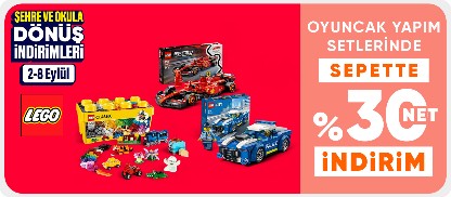 LEGO® Oyuncak Yapım Setlerinde  Sepette Net %30 İndirim
