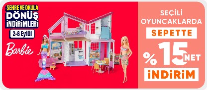 Seçili Barbie Markalı Oyuncaklarda  Sepette Net %15 İndirim
