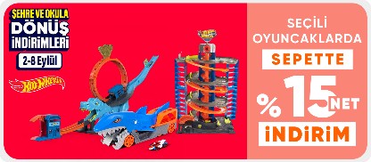 Seçili Hot Wheels Markalı Oyuncaklarda  Sepette Net %15 İndirim