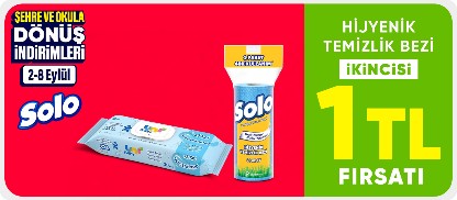 Hijyenik temizlik bezi 2.’si 1 TL fırsatı