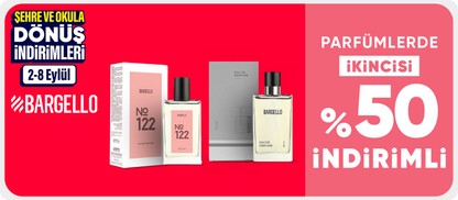 Parfümlerde 2.’si %50 indirimli