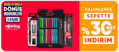 Rotring  Kalemlerde Sepette %30 Net İndirim