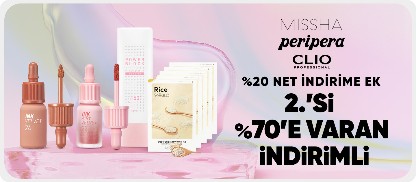 Kozmetik ürünlerinde  %20 net indirime ek  2.'si %70'e varan indirimler
