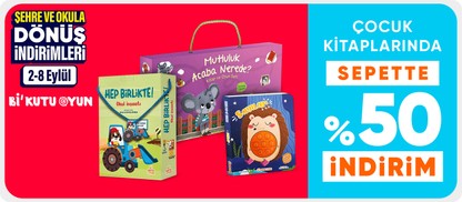 Çocuk kitaplarında sepette %50 indirim