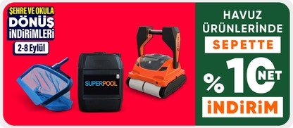 Havuz Ürünlerinde Sepette Net %10 İndirim Fırsatı