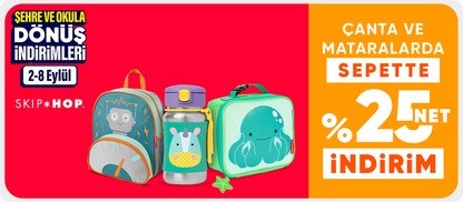 Skip Hop Çanta ve Mataralarda  Sepette %25 Net İndirim
